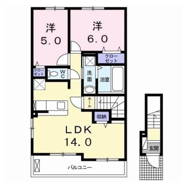 ボヌールメゾンA 201の間取り図