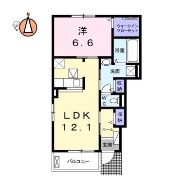 ラフォルテ I 101の間取り図