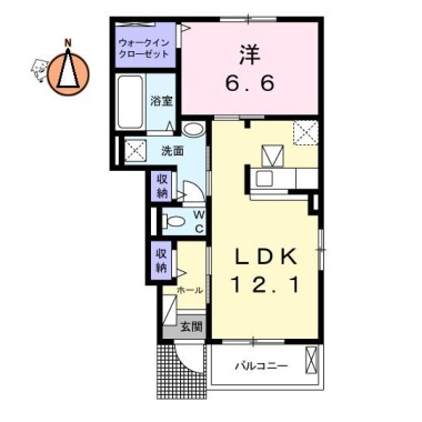 ラフォルテ I 106の間取り図