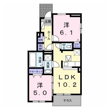 ラフォルテ II 101の間取り図