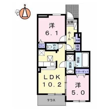 ラフォルテ II 105の間取り図