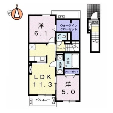 ラフォルテ II 203の間取り図