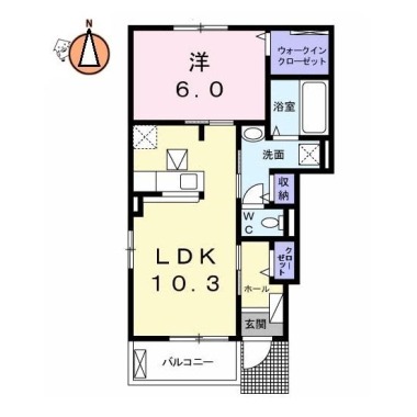 ベル ルミエール 北II 101の間取り図