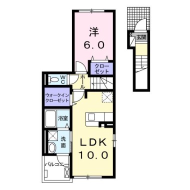 ベル ルミエール 南I 201の間取り図