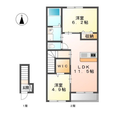 ヴィクトワール 206の間取り図