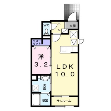 ベル ルミエール 南II 101の間取り図