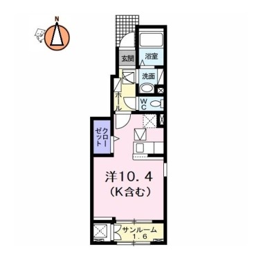 ベル ルミエール 南III 101の間取り図