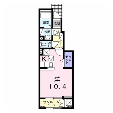 ベル ルミエール 南III 106の間取り図