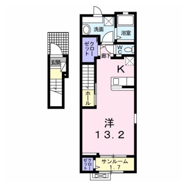 ベル ルミエール 南III 201の間取り図