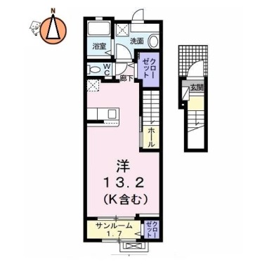 ベル ルミエール 南III 205の間取り図