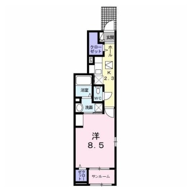 ルミエール応神III 101の間取り図