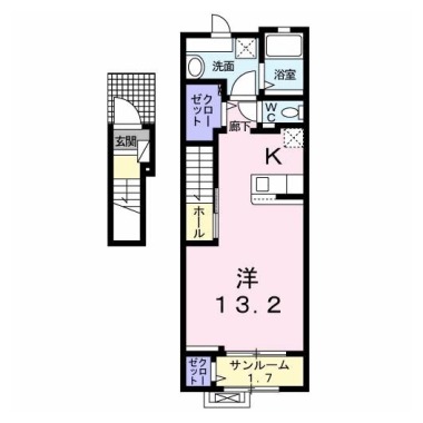 グランデール B 202の間取り図