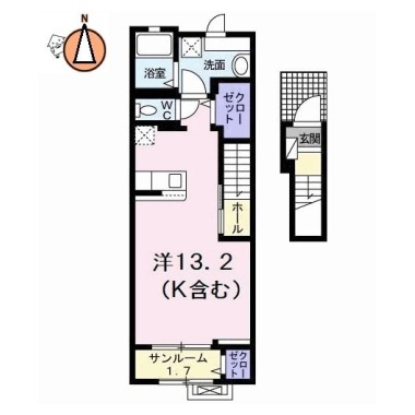 グランデール B 203の間取り図