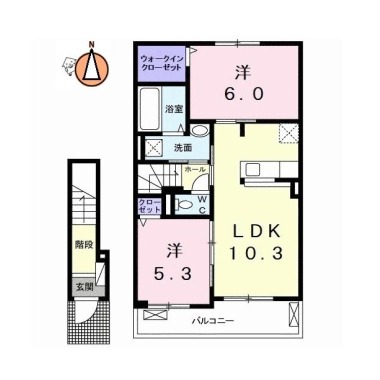 マーヴェラス E 202の間取り図