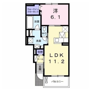 ベネヴォレンテE 102の間取り図