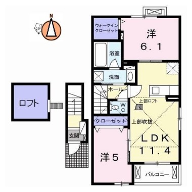 ベネヴォレンテF 205の間取り図