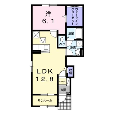 ブエナ・ビスタ箸蔵 II 101の間取り図