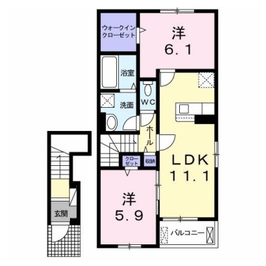 オイコス オニロ 阿波 203の間取り図