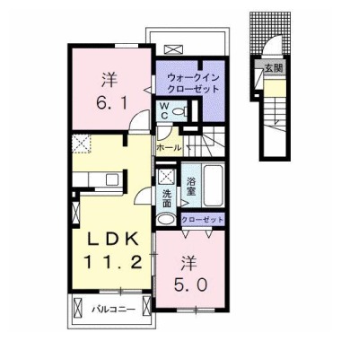 モン・レーヴ 202の間取り図