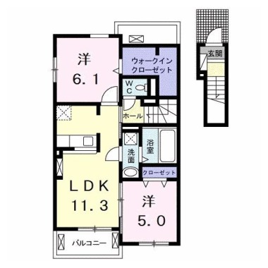 モン・レーヴ 205の間取り図