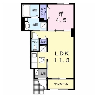 サントゥール 池田 103の間取り図