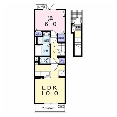 ミライエ宝田 II 202の間取り図