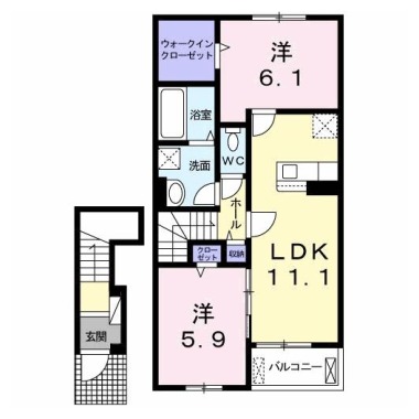 プアメリア 203の間取り図