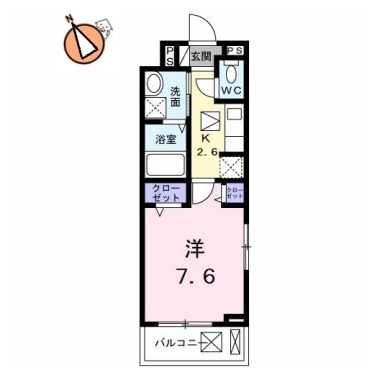 ルーベル昭和町 101の間取り図