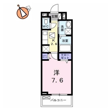 ルーベル昭和町 102の間取り図