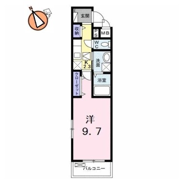 ルーベル昭和町 103の間取り図