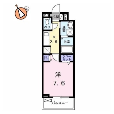 ルーベル昭和町 202の間取り図