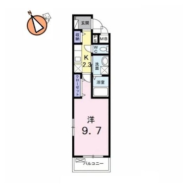 ルーベル昭和町 203の間取り図