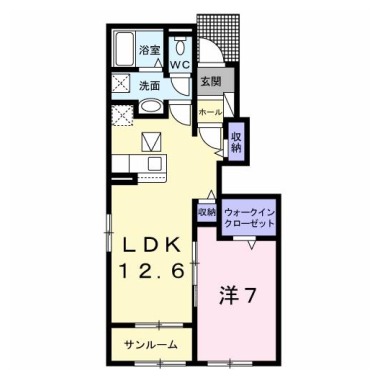 サウスブリッジ 101の間取り図