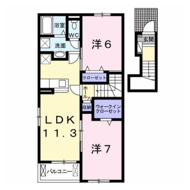 サウスブリッジ 201の間取り図