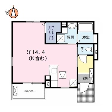 エルハーベン幟町 101の間取り図