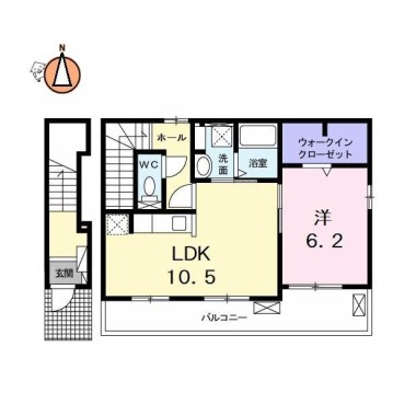 エルハーベン幟町 202の間取り図