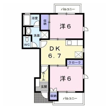 ハーブマンション 武中 107の間取り図