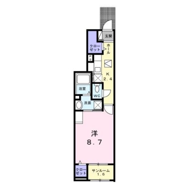 オーバラル 102の間取り図