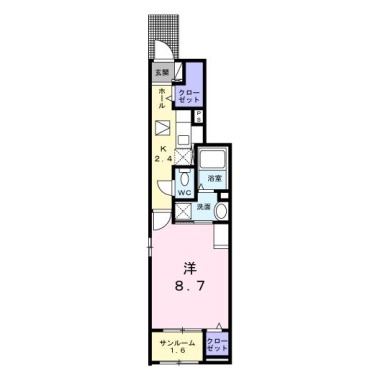 オーバラル 103の間取り図