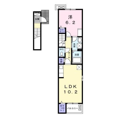 オーバラル 201の間取り図