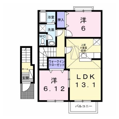ヴィラ・ファミールB 202の間取り図