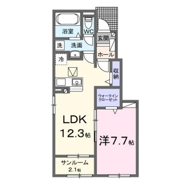 アルシャムス I 106の間取り図