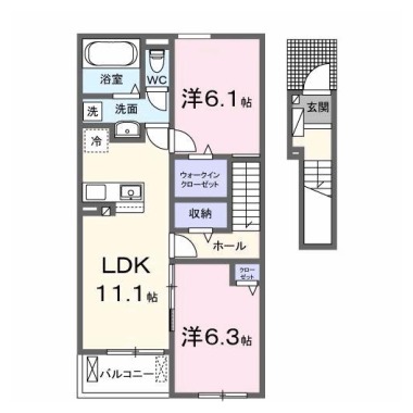 アルシャムス I 205の間取り図