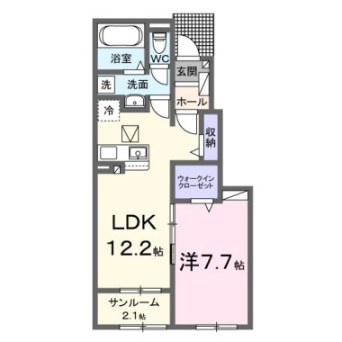 アルシャムス II 105の間取り図