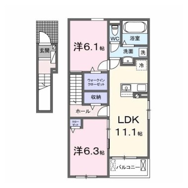 アルシャムス II 201の間取り図
