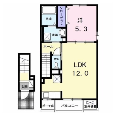 ルミエール古庄III 206の間取り図