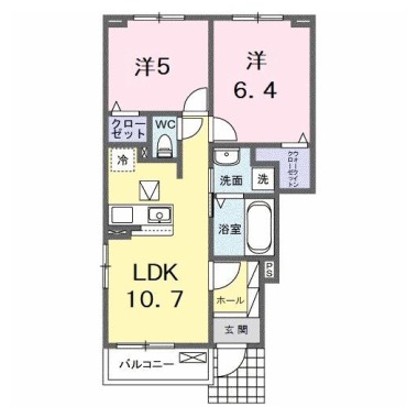 メゾン・ド・ティアラ阿南 N 101の間取り図