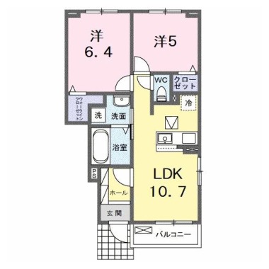 メゾン・ド・ティアラ阿南 N 103の間取り図