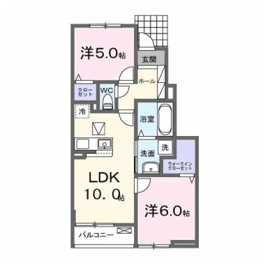 メゾン・ド・ティアラ阿南 S 103の間取り図