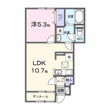ヴァン・フレ 103の間取り図